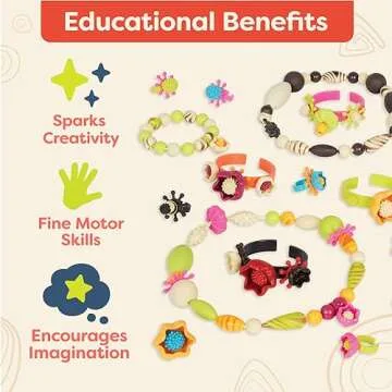 B. toys – Pop Arty! 300 Pcs- Jewlery Making Kit- Creative Pop Snap Bead Set for Kids –DIY Craft Jewelry Making Kit –Necklaces, Rings, Bracelets – 4 Years +