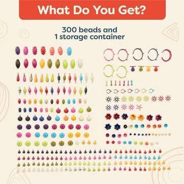 B. toys – Pop Arty! 300 Pcs- Jewlery Making Kit- Creative Pop Snap Bead Set for Kids –DIY Craft Jewelry Making Kit –Necklaces, Rings, Bracelets – 4 Years +
