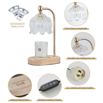 Elegant MEIXISUE Candle Warmer Lamp with Timer