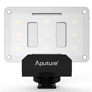 Aputure AL-M9 on Camera Daylight Mini LED Light LED Fill Light Pocket Sized 5500K with 9pcs SMD Light Beads for DSLRs