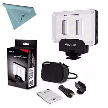 Aputure AL-M9 on Camera Daylight Mini LED Light LED Fill Light Pocket Sized 5500K with 9pcs SMD Light Beads for DSLRs