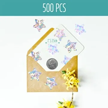 500 Holographic Star Stickers - Glittery Craft Supply