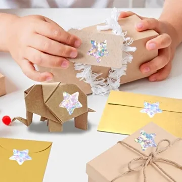 500 Holographic Star Stickers - Glittery Craft Supply