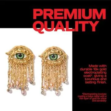 Stylish 18K Gold Evil Eye Earrings for Women - Premium Quality