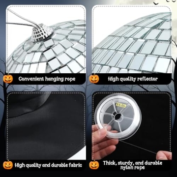 Enchanting Halloween Disco Ball and Witch Hat Set