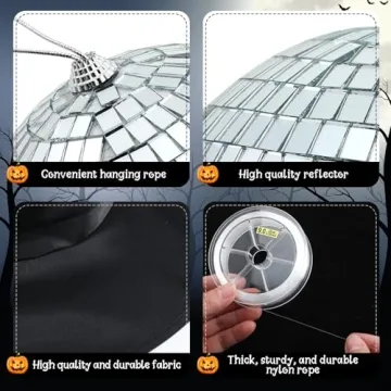 Enchanting Halloween Disco Ball and Witch Hat Set