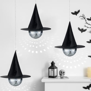 Enchanting Halloween Disco Ball and Witch Hat Set