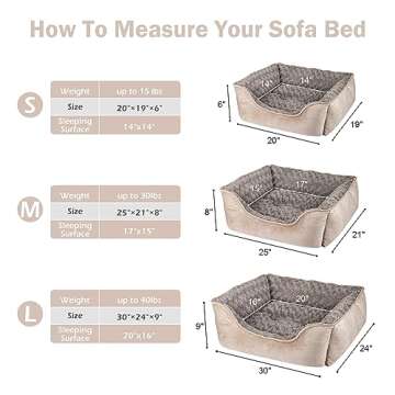 JOEJOY Rectangle Dog Bed for Medium Pets - Luxurious Comfort