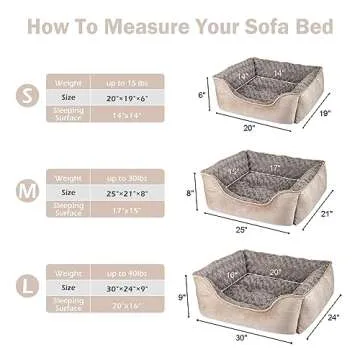 JOEJOY Rectangle Dog Bed for Medium Pets - Luxurious Comfort