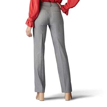 Lee Women's Ultra Lux Comfort with Flex Motion Trouser Pant Ash Heather 8 Medium