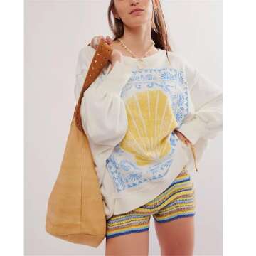 Asadovce Women Oversized Graphic Sweatshirt Y2k Long Sleeve Vintage Crewneck Top Drop Shoulder Sweat...