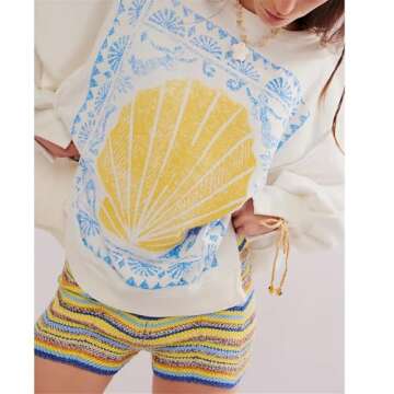 Asadovce Women Oversized Graphic Sweatshirt Y2K Style