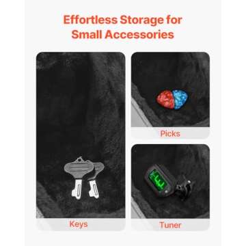 VEVOR Acoustic Guitar Hard Case, 43.31 in Gourd-Shaped Guitar Hard Case, With Lock Latch Key Handle, PVC Padding Soft Lining Water-Resistant Hard Shell Guitar Case, for 39-41 in Acoustic Guitar, Black