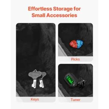 VEVOR Acoustic Guitar Hard Case, 43.31 in Gourd-Shaped Guitar Hard Case, With Lock Latch Key Handle, PVC Padding Soft Lining Water-Resistant Hard Shell Guitar Case, for 39-41 in Acoustic Guitar, Black