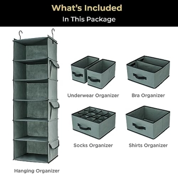 Stylish SMIRLY Hanging Closet Organizer - Maximize Storage Space
