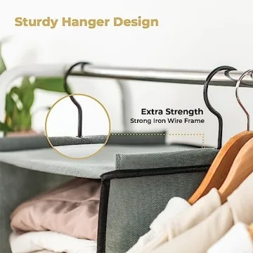 Stylish SMIRLY Hanging Closet Organizer - Maximize Storage Space