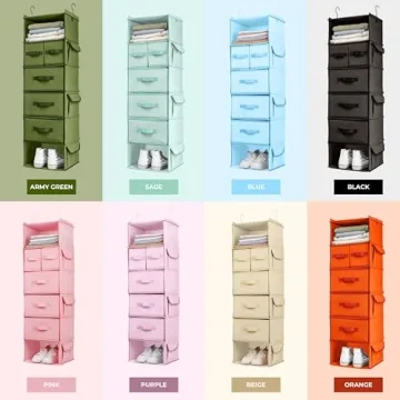 Stylish SMIRLY Hanging Closet Organizer - Maximize Storage Space