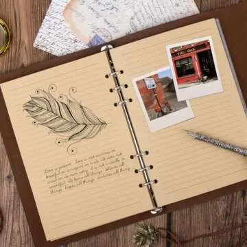 Billtigif PU Leather Journal Notebook, Refillable Travel Vintage Writing Journals Diary, Gifts for Women, Men, Teen Girls and Boys, 100GSM Lined Paper,160 Pages(Green, A5 9.2" x 6.5")