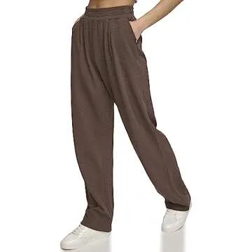 DKNY Women's Performance Trouser Tech Slub Relaxed Fit, Bracken