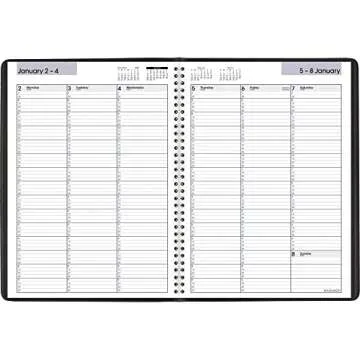 AT-A-GLANCE 2023 Weekly Planner, DayMinder, Quarter-Hourly Appointment Book, 8" x 11", Large, Black (G52000)