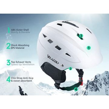 VELAZZIO Valiant Ski Helmet Premium Snow Sports Protection