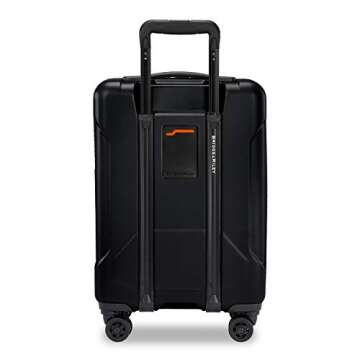 Briggs & Riley Torq Hardside Carry On Luggage with Spinner Wheels 22 inch. USB Charging Port, TSA-Friendly Locks, Easy Access Hinged Front Pocket, Black