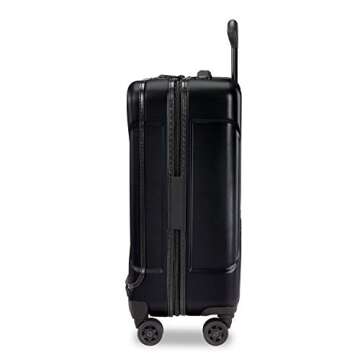Briggs & Riley Torq Hardside Carry On Luggage with Spinner Wheels 22 inch. USB Charging Port, TSA-Friendly Locks, Easy Access Hinged Front Pocket, Black