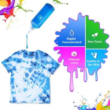 PATIFEED Tie Dye Kit, Non-Toxic Tye Dye Kit for Kids & Adults