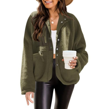 Nirovien Women’s Cozy Fleece Jacket with Pockets