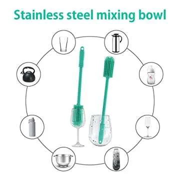 COOKLEE Silicone Bottle Cleaning Brush - Durable & Eco-Friendly Tool