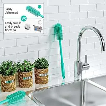 COOKLEE Silicone Bottle Cleaning Brush - Durable & Eco-Friendly Tool