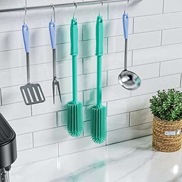 COOKLEE Silicone Bottle Cleaning Brush - Durable & Eco-Friendly Tool