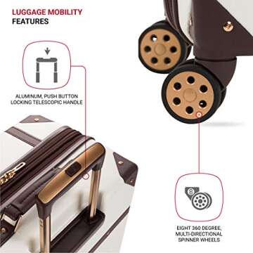 SwissGear 7739 Hardside Luggage Trunk with Spinner Wheels, White, 2-Piece Set (19/26)