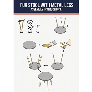 Ornavo Home Faux Fur Ottoman with Gold Legs - Stylish Comfort