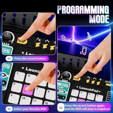 DJ Mixer Toy for Toddlers with Lights and Sound Effects