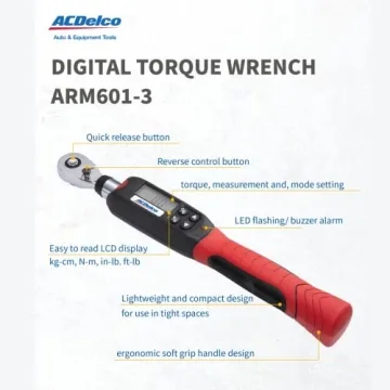 ACDelco Digital Torque Wrench with Buzzer LED Flash