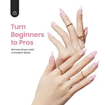 Beetles Gel Nail Polish Kit with UV Light, 6 Colors Pink White Nude Glitter Gel Nail Polish Set with Base Coat Glossy Matte Top Coat Gel Polish Soak Off UV Manicure Valentines Gift for Women