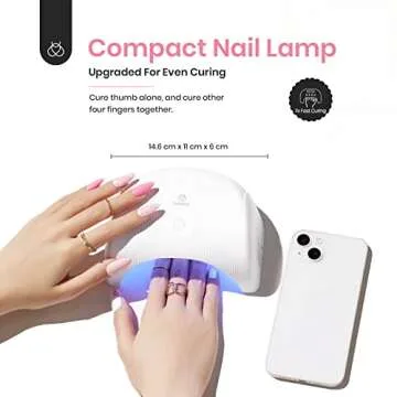 Beetles Gel Nail Polish Kit with UV Light, 6 Colors Pink White Nude Glitter Gel Nail Polish Set with Base Coat Glossy Matte Top Coat Gel Polish Soak Off UV Manicure Valentines Gift for Women