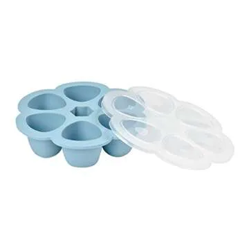 Beaba Multiportions Silicone Baby Food Freezer Tray with Clip On Lid, 3 oz, Versatile Ice Cube Tray ...