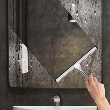 Docrok 10 Inch Stainless Steel Shower Squeegee for Easy Cleaning