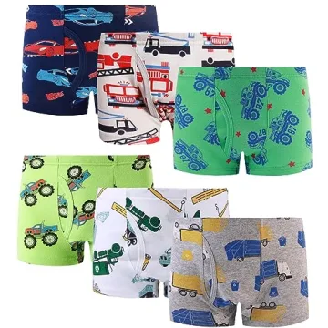 Finihen Boys Cotton Boxer Underwear - Fun and Colorful Designs for Young Boys