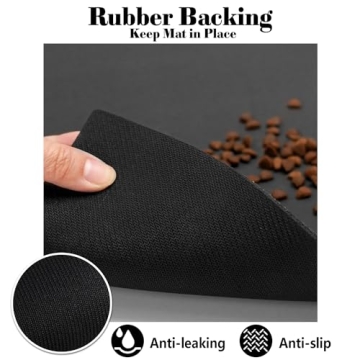 Absorbent Dog Food Mat for Clean Floors and Happy Pets