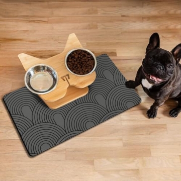 Absorbent Dog Food Mat for Clean Floors and Happy Pets