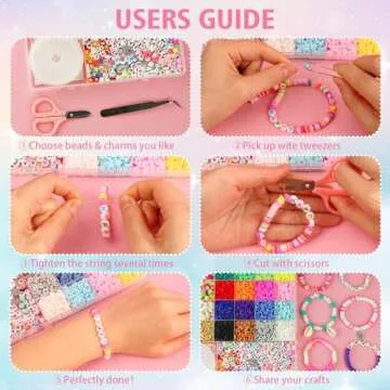 Creative UHIBROS 6000 Pcs Beads Kit for Jewelry Crafting