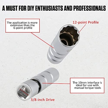 CMTOOL 14mm Spark Plug Socket Set for DIY Enthusiasts