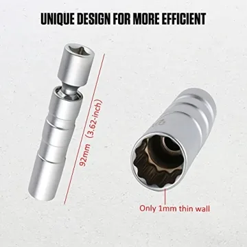 CMTOOL 14mm Spark Plug Socket Set for DIY Enthusiasts