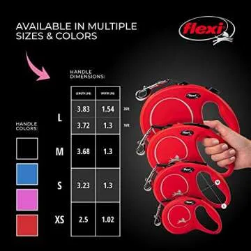 FLEXI New Classic Cord Retractable Dog Leash for Medium Dogs up to 44 lbs. – 16 ft., Black | Tangle-Free Pet Walking Leash with One-Handed Brake, Pause, Lock|German Quality Product