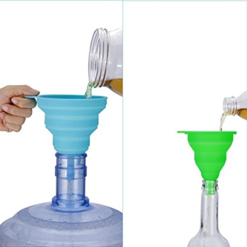 INMAKER Collapsible Funnel Set for Easy Kitchen Storage