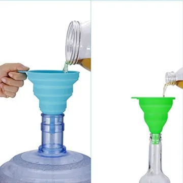 INMAKER Collapsible Funnel Set for Easy Kitchen Storage