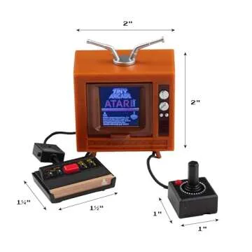 Tiny Arcade Atari 2600 3.5" Mini Retro Game - Playable Console & TV w/ Real Gameplay & Sound-10 Classic Video Games: Pac-Man, Breakout, &More(Ages 8+)